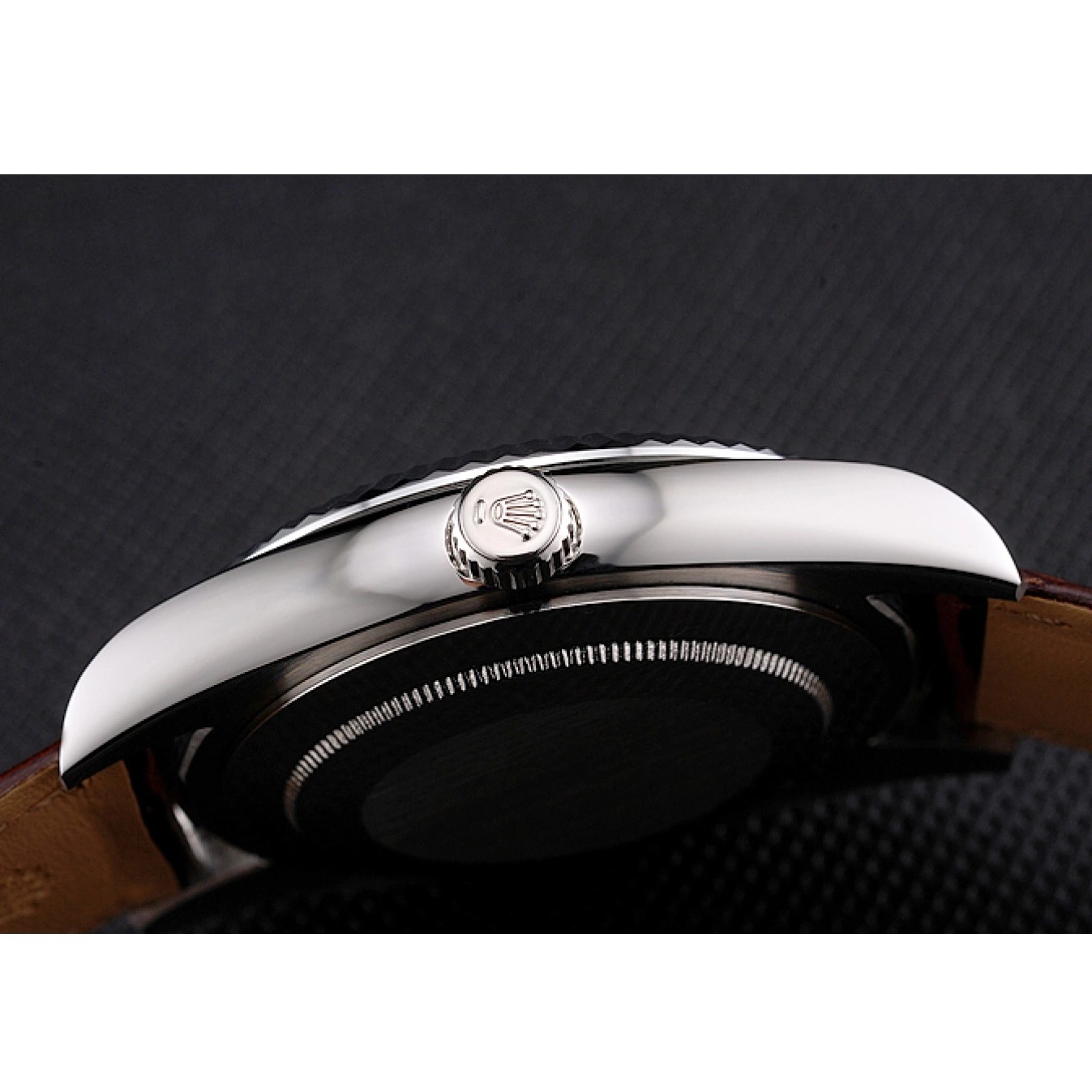 Rolex copies cheap Sky Rolex Strap Dial Steel Leather Dweller Stainless Case White Brown 0724